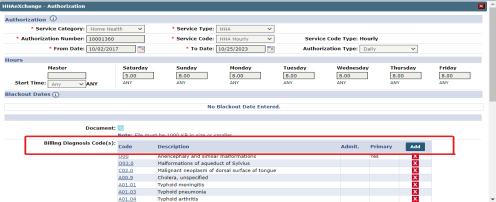 Patient Authorization Window